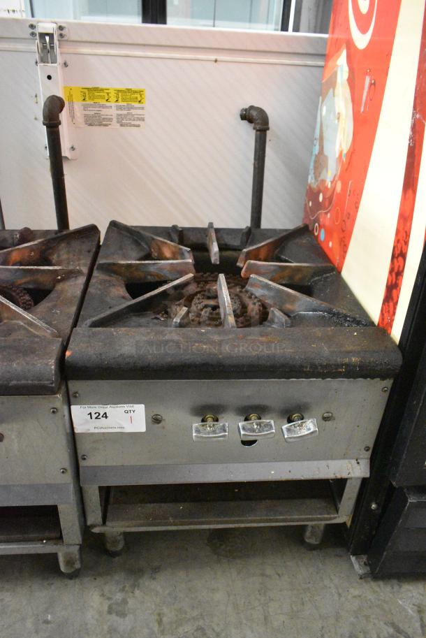 Stainless Steel Commercial Natural Gas Powered Single Burner Stock Pot Range. - Image 1 of 4