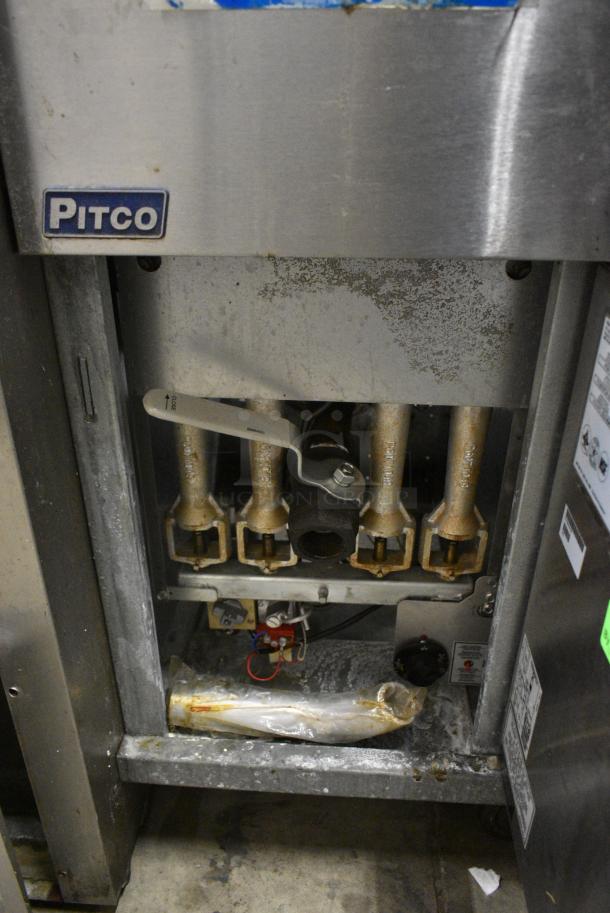 Pitco Frialator 40D Stainless Steel Commercial Floor Style Natural Gas Powered Deep Fat Fryer. 115,000 BTU - Image 4 of 5