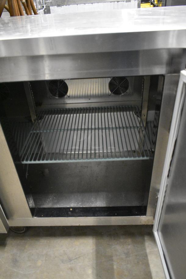 Leader ESLB72S/C Stainless Steel Commercial 3 Door Undercounter Cooler on Commercial Casters. 115 Volts, 1 Phase. Tested and Powers On But Does Not Get Cold - Image 6 of 8