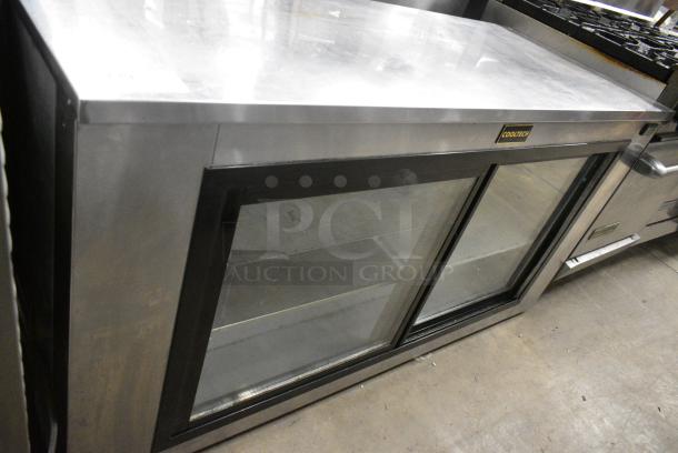 Cooltech CMPH-60GLB Stainless Steel Commercial 2 Door Cooler Merchandiser. 120 Volts, 1 Phase. Tested and Working! - Image 1 of 7