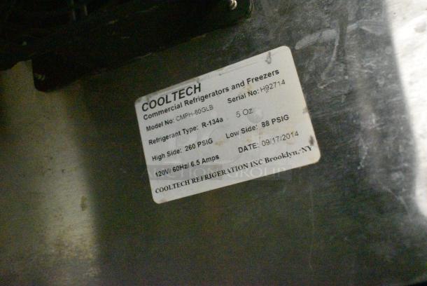 Cooltech CMPH-60GLB Stainless Steel Commercial 2 Door Cooler Merchandiser. 120 Volts, 1 Phase. Tested and Working! - Image 6 of 7