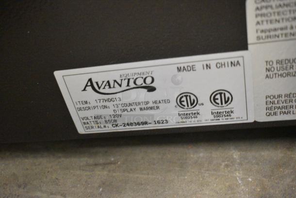 BRAND NEW SCRATCH AND DENT! 2024 Avantco 177HDC13 15" Self/Full Service 3 Shelf Countertop Heated Display Case with Hinged Doors. See Pictures for Damage. 120 Volts, 1 Phase. Tested and Working! - Image 9 of 9