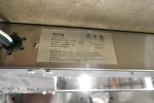 BRAND NEW SCRATCH AND DENT! Avantco 177SW36THA 36" Strip Warmer with Toggle Control. 120 Volts, 1 Phase. - Image 7 of 7