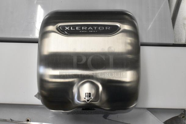 BRAND NEW SCRATCH AND DENT! Excel XL-SB 110/120 XLERATOR® Stainless Steel Cover High Speed Hand Dryer - 110/120 Volts, 1 Phase. - Image 1 of 7