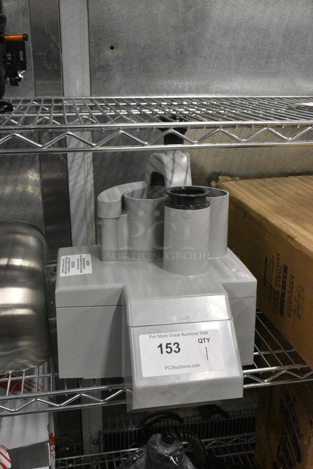 BRAND NEW SCRATCH AND DENT! Gray Poly Continuous Feed Head for Food Processor. - Image 1 of 7