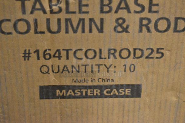 BRAND NEW SCRATCH AND DENT! Box of 10 Lancaster Table & Seating 164TCOLROD25  25 3/16" Standard Height Table Base Column and Rod - Image 3 of 3