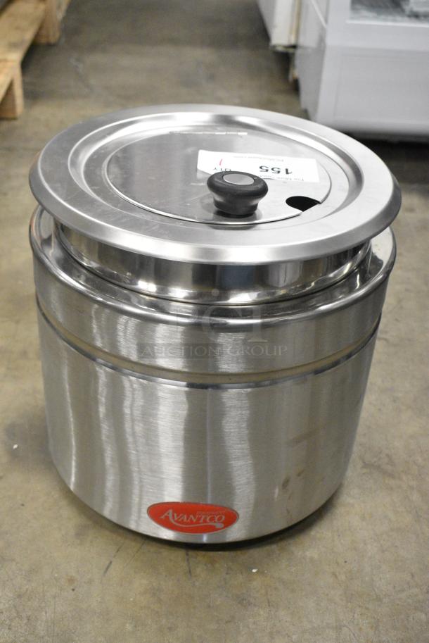 BRAND NEW SCRATCH AND DENT! Avantco 177W800 Stainless Steel Commercial Countertop Soup Kettle Food Warmer. 120 Volts, 1 Phase. Tested and Working! - Image 1 of 9