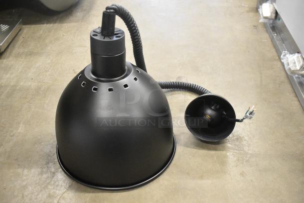 2 BRAND NEW SCRATCH AND DENT! ServIt 423HLR85BK Retractable Cord Ceiling Mount Heat Lamp with Modern Black Finish Round Dome Shade. 120 Volts, 1 Phase. 2 Times Your Bid! - Image 2 of 6