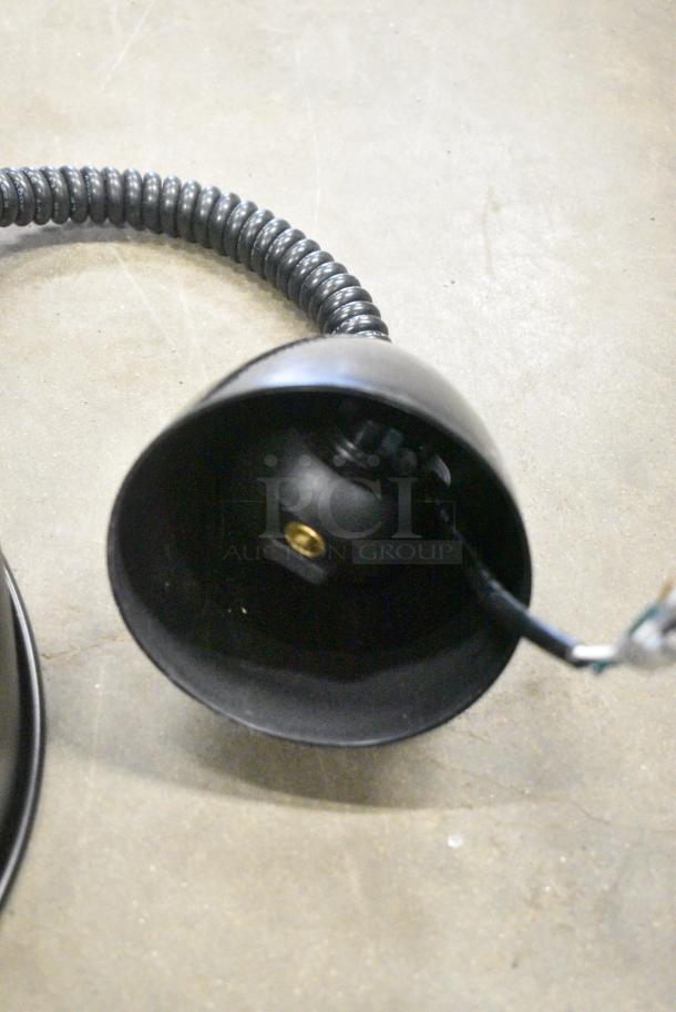 2 BRAND NEW SCRATCH AND DENT! ServIt 423HLR85BK Retractable Cord Ceiling Mount Heat Lamp with Modern Black Finish Round Dome Shade. 120 Volts, 1 Phase. 2 Times Your Bid! - Image 3 of 6