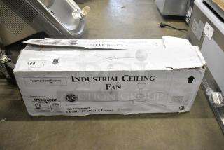 BRAND NEW SCRATCH AND DENT! Canarm CP56D11N 56" White Industrial Indoor High Performance Ceiling Fan CP56D11N - 8449 CFM, 120 Volts, 1 Phase.