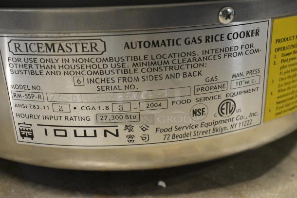 BRAND NEW SCRATCH AND DENT! RiceMasterRM-55P-R Liquid Propane 110 Cup (55 Cup Raw) Gas Rice Cooker and Warmer. - Image 7 of 7