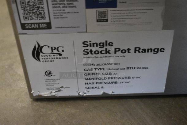 BRAND NEW SCRATCH AND DENT! Cooking Performance Group CPG-SP-18-N Natural Gas Stock Pot Range - 80,000 BTU - Image 6 of 6