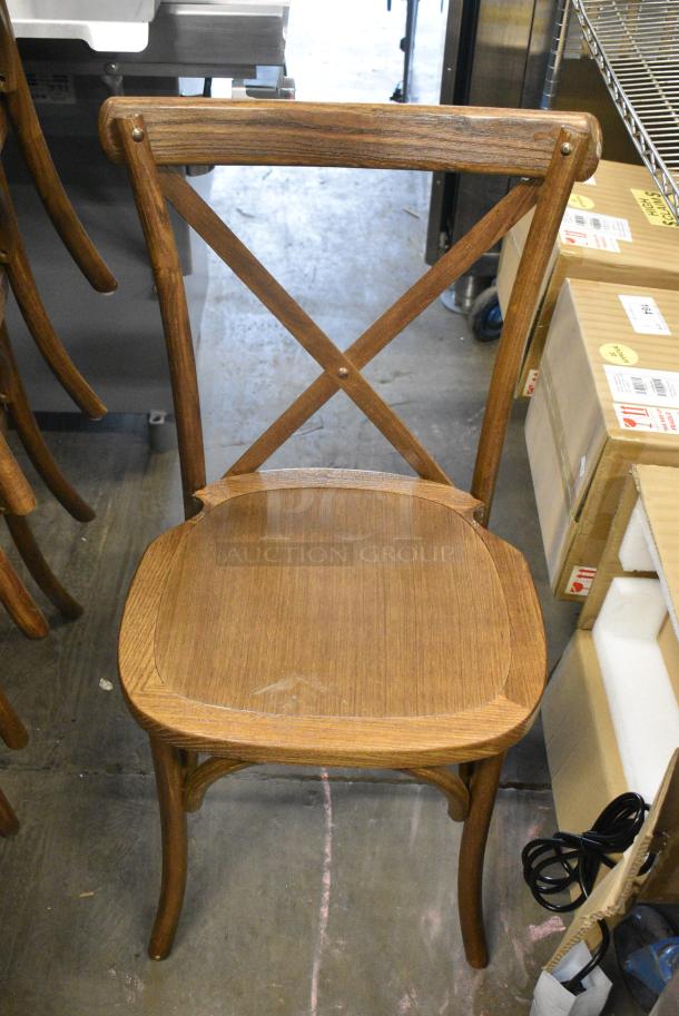 11 BRAND NEW SCRATCH AND DENT! Wooden Dining Height Chair. 11 Times Your Bid! - Image 1 of 4