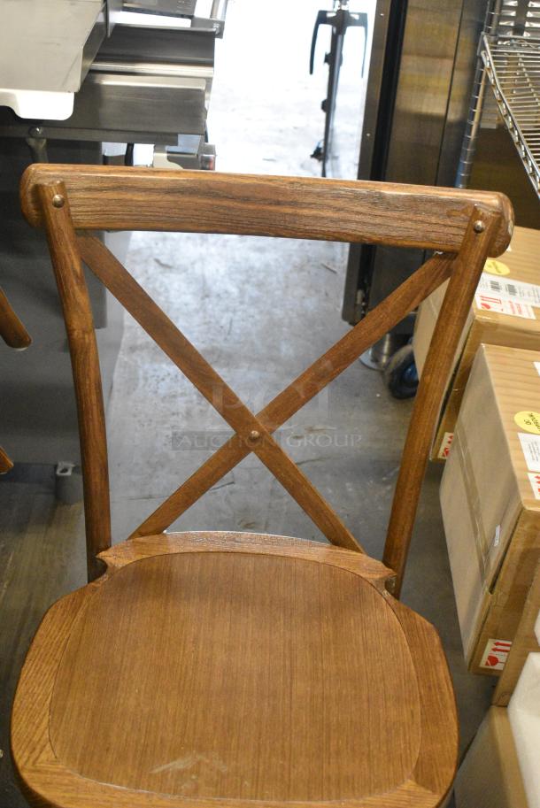 11 BRAND NEW SCRATCH AND DENT! Wooden Dining Height Chair. 11 Times Your Bid! - Image 3 of 4