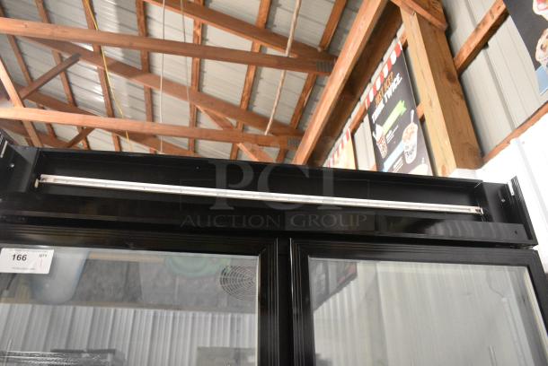 BRAND NEW SCRATCH AND DENT! 2024 Avantco 178GDC49FHCB  Black Customizable Swing Glass Door Merchandiser Freezer with LED Lighting. 115 Volts, 1 Phase. Tested and Working! - Image 6 of 9