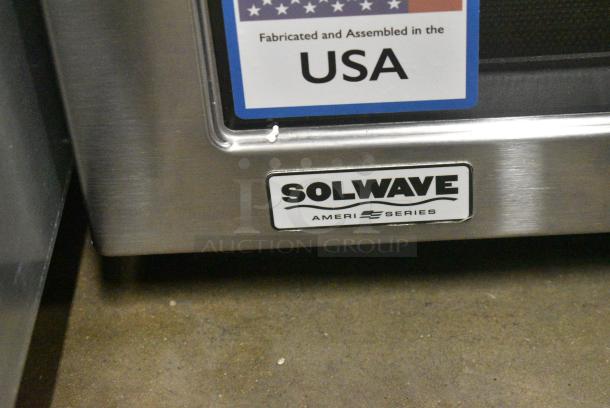 BRAND NEW SCRATCH AND DENT!  2025 Solwave SWAHD12 Stainless Steel Commercial Countertop Microwave Oven. 120 Volts, 1 Phase. - Image 2 of 6
