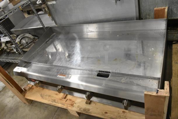 BRAND NEW SCRATCH AND DENT! Cooking Performance Group GTU-CPG-48-N Ultra Series 48" Chrome Plated Natural Gas 4-Burner Countertop Griddle - 120,000 BTU - Image 2 of 8