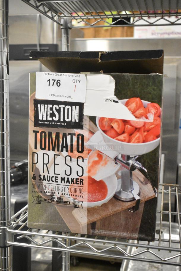 BRAND NEW SCRATCH AND DENT! Weston 07-0801 Tomate Press Roma Food Strainer and Sauce Maker - Image 1 of 4