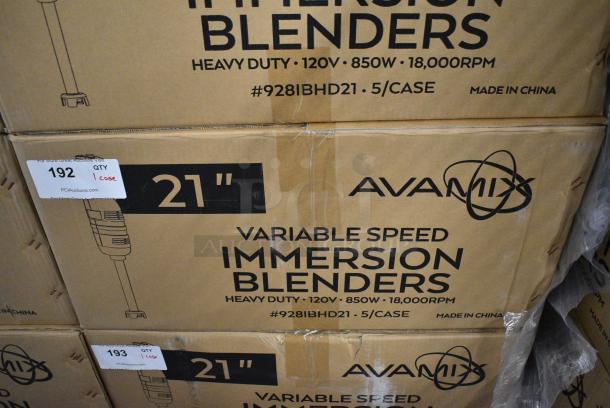 5 BRAND NEW SCRATCH AND DENT! AvaMix 928IBHD21 21" Heavy-Duty Variable Speed Immersion Blender - 1 1/4 hp. 120 Volts, 1 Phase. 5 Times Your Bid! - Image 10 of 11