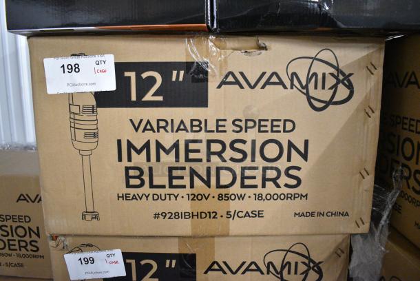 5 BRAND NEW SCRATCH AND DENT! AvaMix 928IBHD12 12" Heavy-Duty Variable Speed Immersion Blender - 1 1/4 hp. 120 Volts, 1 Phase. 5 Times Your Bid! - Image 8 of 9
