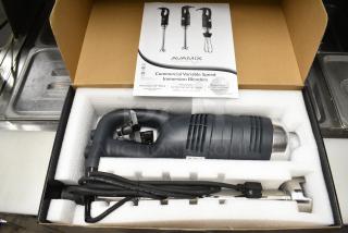 5 BRAND NEW SCRATCH AND DENT! AvaMix 928IBHD18 18" Heavy-Duty Variable Speed Immersion Blender - 1 1/4 hp. 120 Volts, 1 Phase. 5 Times Your Bid!