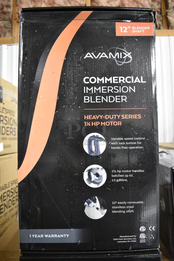2 BRAND NEW SCRATCH AND DENT! AvaMix 928IBHD12 12" Heavy-Duty Variable Speed Immersion Blender - 1 1/4 hp. 120 Volts, 1 Phase. 2 Times Your Bid! - Image 2 of 4