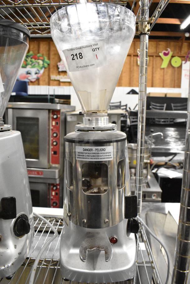 Mazzer Luigi Super Jolly Timer Metal Commercial Countertop Espresso Bean Grinder. Missing Lid. 120 Volts, 1 Phase. Tested and Working! - Image 1 of 7