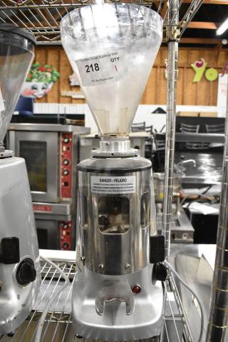 Mazzer Luigi Super Jolly Timer Metal Commercial Countertop Espresso Bean Grinder. Missing Lid. 120 Volts, 1 Phase. Tested and Working! - Item #1178802
