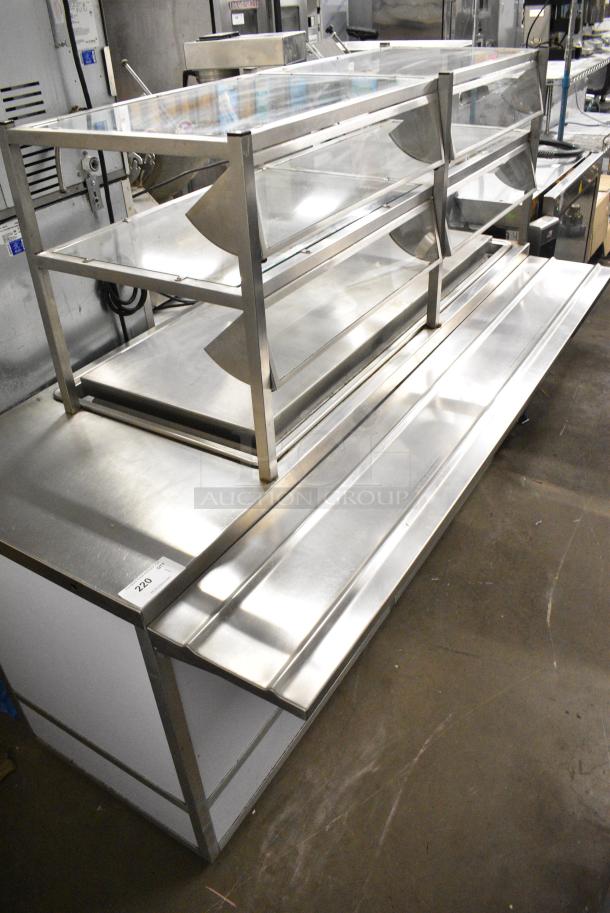 BRAND NEW SCRATCH AND DENT! Atlas Metal Stainless Steel Commercial Buffet Station w/ Tray Slide and Over Shelf on Commercial Casters. Tested and Working! - Image 3 of 8