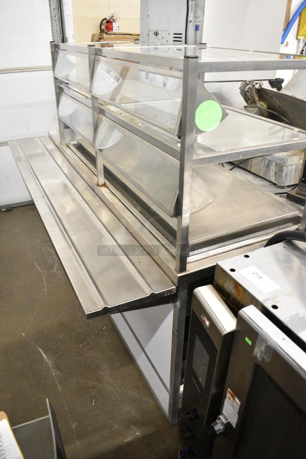 BRAND NEW SCRATCH AND DENT! Atlas Metal Stainless Steel Commercial Buffet Station w/ Tray Slide and Over Shelf on Commercial Casters. Tested and Working! - Image 4 of 8