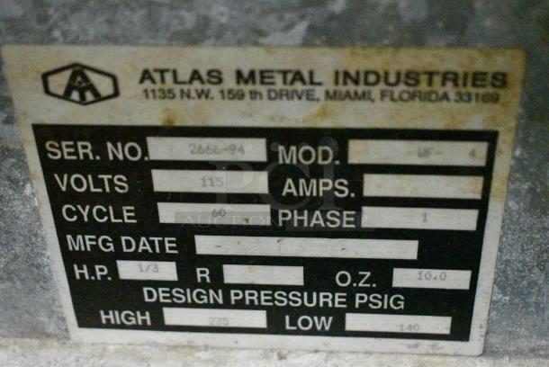BRAND NEW SCRATCH AND DENT! Atlas Metal Stainless Steel Commercial Buffet Station w/ Tray Slide and Over Shelf on Commercial Casters. Tested and Working! - Image 7 of 8