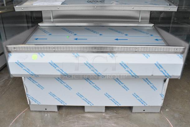 BRAND NEW SCRATCH AND DENT! 2016 BKI HSS4-2TSQ Stainless Steel Commercial Floor Style 2 Tier Warming Display Case Merchandiser. 230 Volts, 1 Phase. - Image 5 of 10