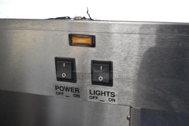 BRAND NEW SCRATCH AND DENT! 2016 BKI HSS4-2TSQ Stainless Steel Commercial Floor Style 2 Tier Warming Display Case Merchandiser. 230 Volts, 1 Phase. - Image 7 of 10