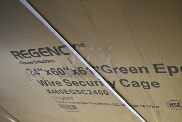 BRAND NEW SCRATCH AND DENT! Regency 460EGSC2460 NSF Green Wire Security Cage - 24" x 60" x 61". May Be Missing Pieces. - Image 2 of 2