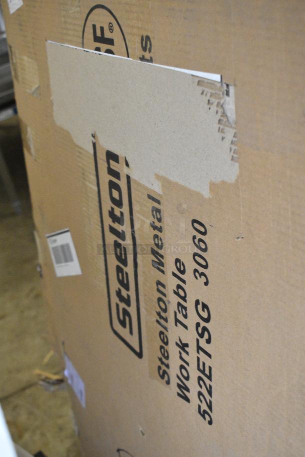 BRAND NEW SCRATCH AND DENT! Steelton 522ETSG3060 30" x 60" 18 Gauge 430 Stainless Steel Work Table with Undershelf. May Be Missing Pieces. - Image 3 of 3