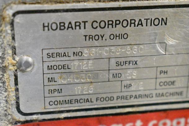 Hobart 1712E Stainless Steel Commercial Countertop Meat Slicer. 115 Volts, 1 Phase. Tested and Does Not Power On - Image 4 of 6