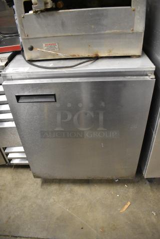 Delfield 406CA Stainless Steel Commercial Single Door Undercounter Cooler on Commercial Casters. 115 Volts, 1 Phase. Tested and Working!