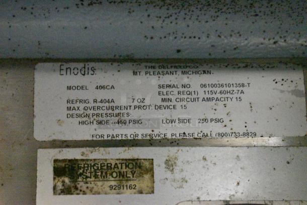 Delfield 406CA Stainless Steel Commercial Single Door Undercounter Cooler on Commercial Casters. 115 Volts, 1 Phase. Tested and Working! - Image 3 of 6