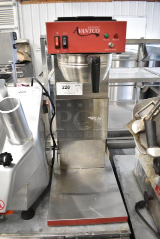 Avantco 177CMAPADJ Stainless Steel Commercial Countertop Coffee Machine w/ Metal Brew Basket. 120 Volts, 1 Phase. - Item #1178812