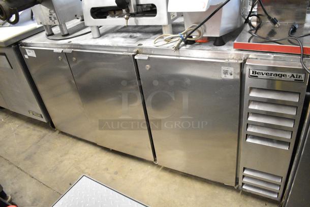Beverage Air BB72 Stainless Steel Commercial 3 Door Undercounter Cooler. 115 Volts, 1 Phase. Tested and Working! - Image 1 of 6