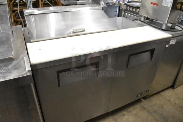 True TSSU-48-08 Stainless Steel Commercial Sandwich Salad Prep Table Bain Marie Mega Top on Commercial Casters. 115 Volts, 1 Phase. Tested and Working! - Image 1 of 7