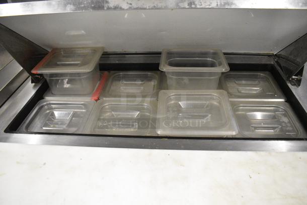 True TSSU-48-08 Stainless Steel Commercial Sandwich Salad Prep Table Bain Marie Mega Top on Commercial Casters. 115 Volts, 1 Phase. Tested and Working! - Image 3 of 7