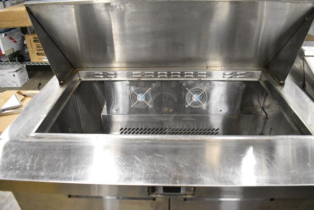 2018 Atosa MSF8306GR Stainless Steel Commercial Sandwich Salad Prep Table Bain Marie Mega Top on Commercial Casters. 115 Volts, 1 Phase. Tested and Working! - Image 3 of 6