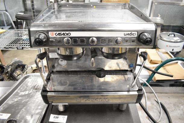 Casadio Stainless Steel Commercial Countertop 2 Group Espresso Machine w/ Steam Wands. 208 Volts. - Image 1 of 5