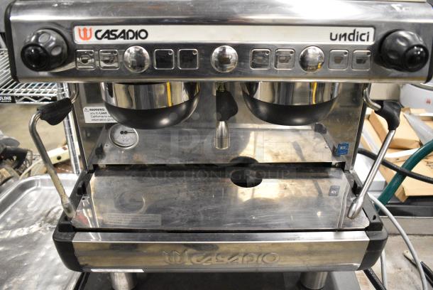 Casadio Stainless Steel Commercial Countertop 2 Group Espresso Machine w/ Steam Wands. 208 Volts. - Image 4 of 5