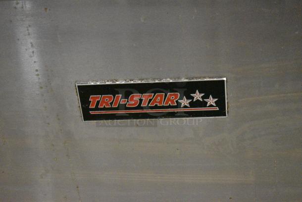Tri-Star TSR-6 Stainless Steel Commercial Natural Gas Powered 6 Burner Range w/ Oven and Back Splash on Commercial Casters. - Image 3 of 8
