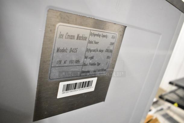 D425 Stainless Steel Commercial Floor Style Air Cooled 2 Flavor w/ Twist Soft Serve Ice Cream Machine on Commercial Casters. 115 Volts, 1 Phase. - Image 7 of 9
