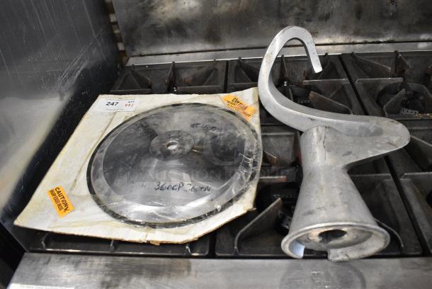 2 Metal Items Including Dough Hook and Meat Slicer Blade. 2 Times Your Bid! - Image 6 of 6