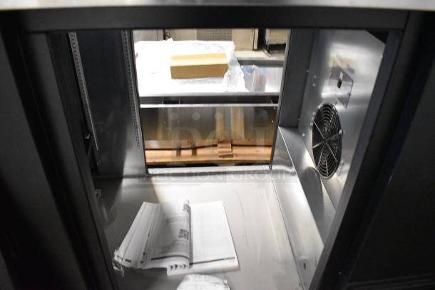 BRAND NEW SCRATCH AND DENT! 2025 True TBB-4PT-HC Metal Commercial 3 Door Pass Through Back Bar Cooler. 115 Volts, 1 Phase. Cannot Test Due To Cut Power Cord - Image 4 of 10