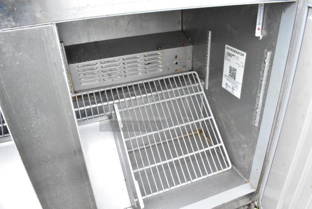 2021 Hoshizaki SR48A-8 Stainless Steel Commercial Sandwich Salad Prep Table Bain Marie Mega Top on Commercial Casters. 115 Volts, 1 Phase. Tested and Powers On But Does Not Get Cold - Image 5 of 7